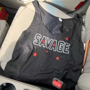 Savage barbell crop top L
